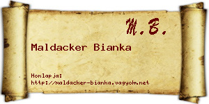 Maldacker Bianka névjegykártya